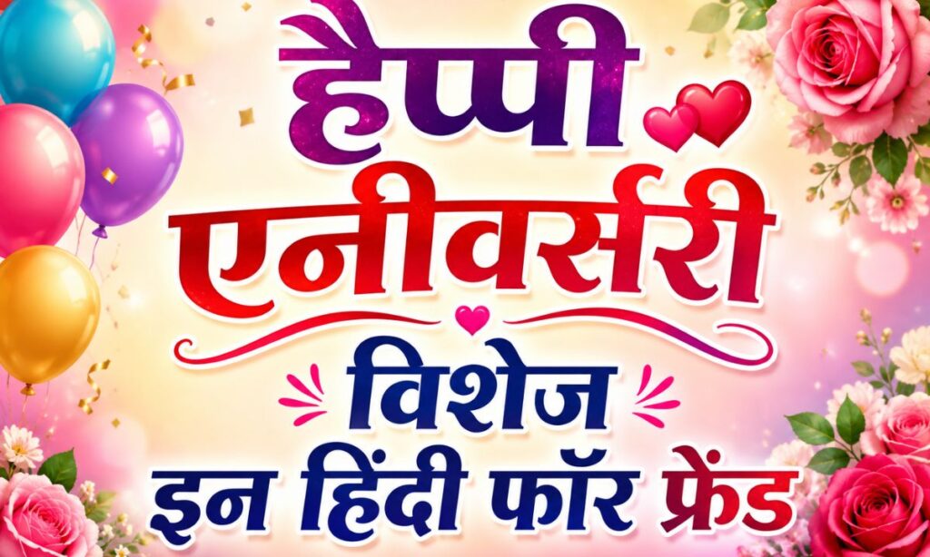 Happy Anniversary Wishes in Hindi For Friend