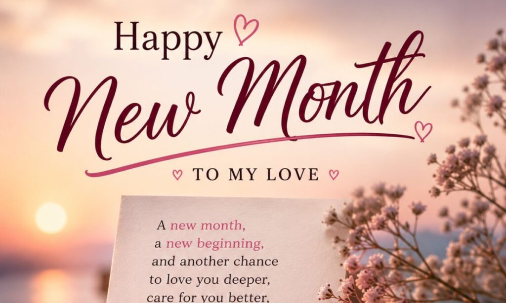 Heart touching Happy new month message to my love