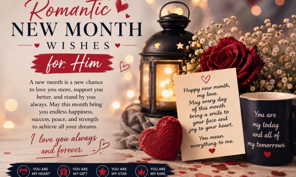 Romantic New Month Wishes for Him GIVE IMAGE