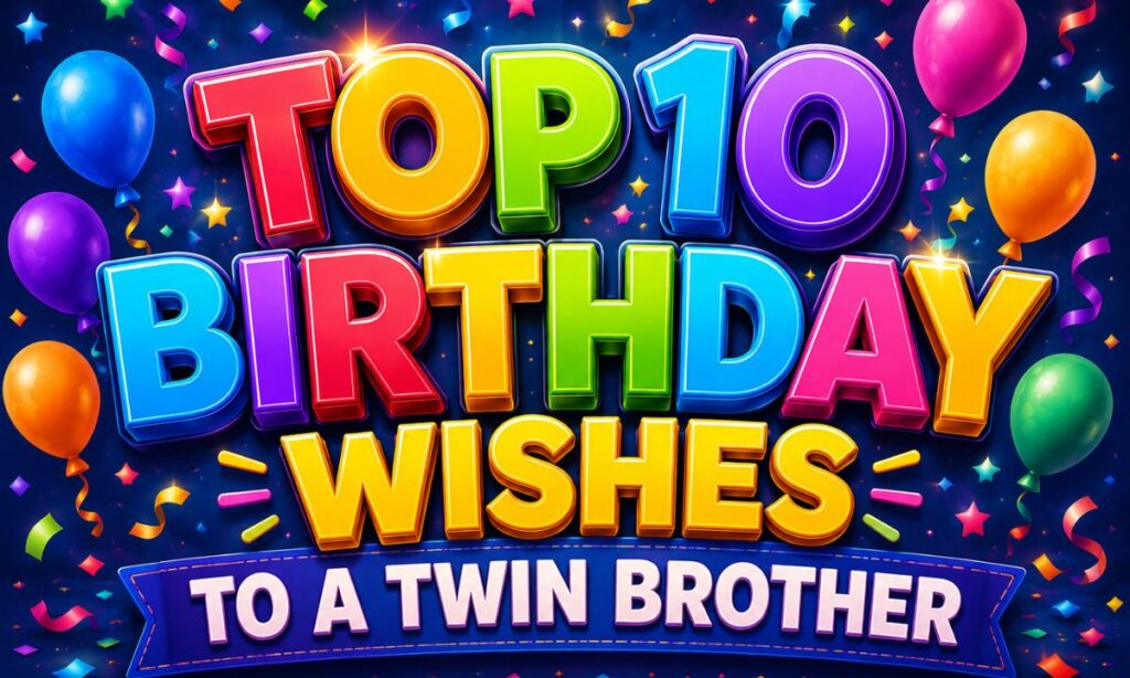 Top10 Birthday Wishes to a Twin Brother