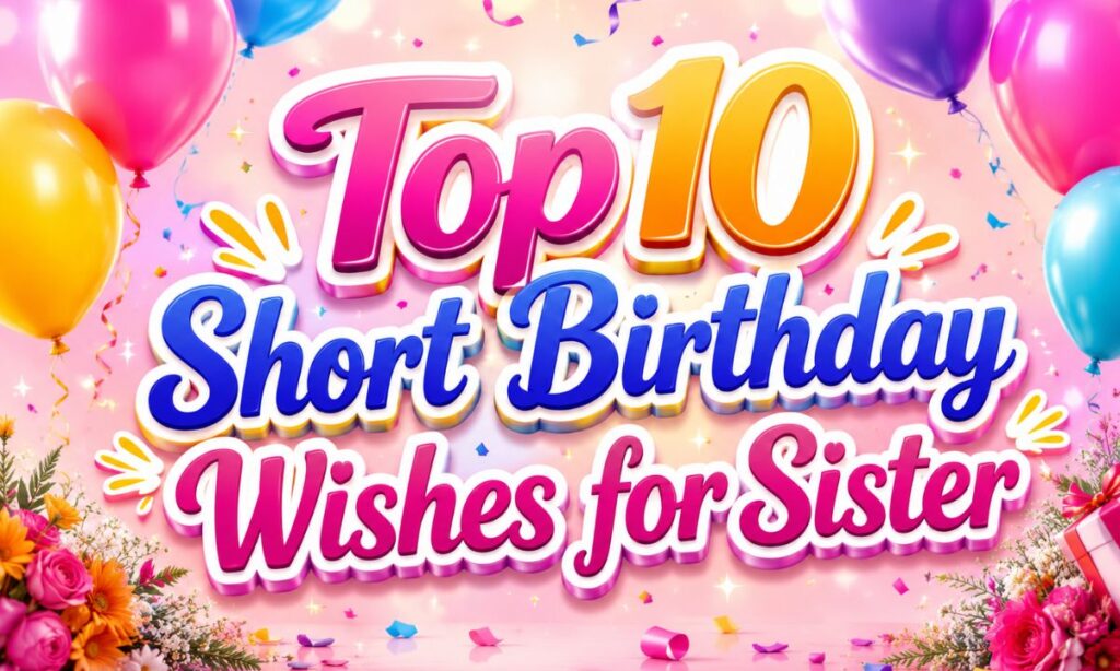 Top10 Short Birthday Wishes for Sister this topic