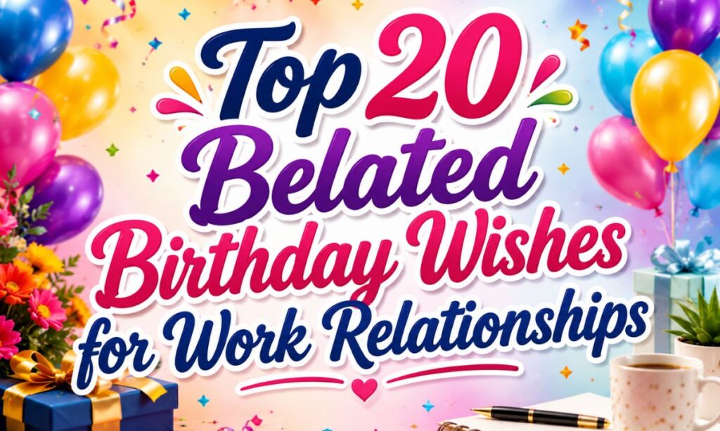 Top20 Belated Birthday Wishes For Work Relations