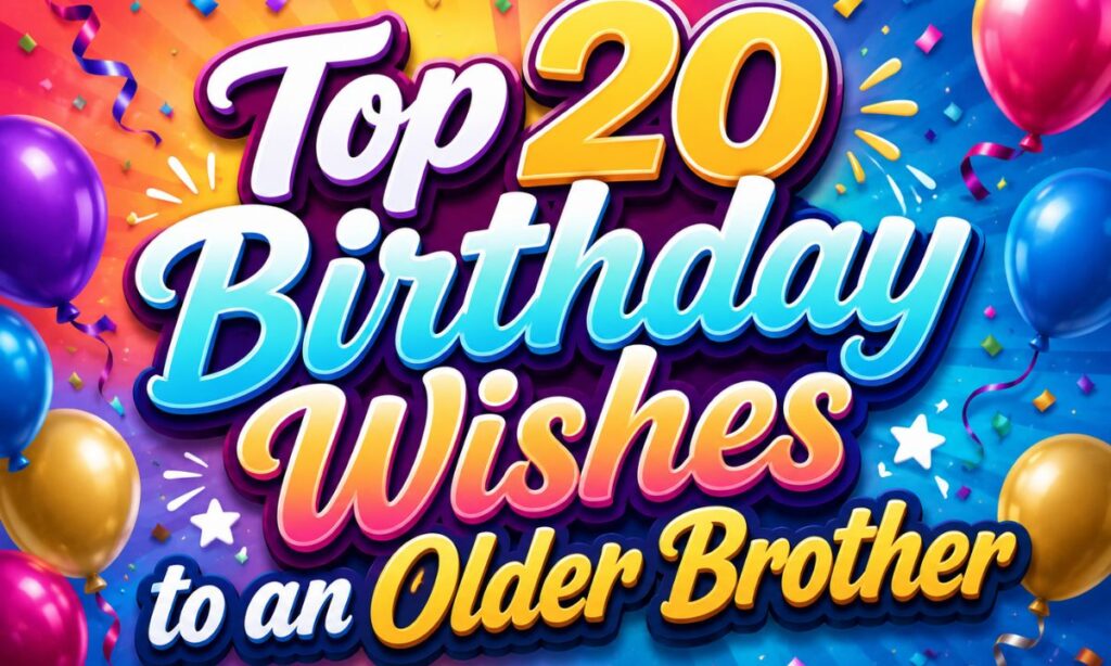 Top20 Birthday Wishes to an Older Brother
