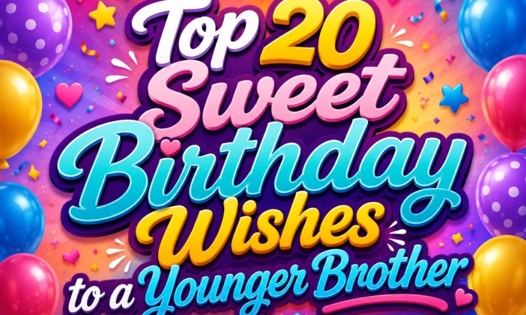 Top20 Sweet Birthday Wishes to a Younger Brother