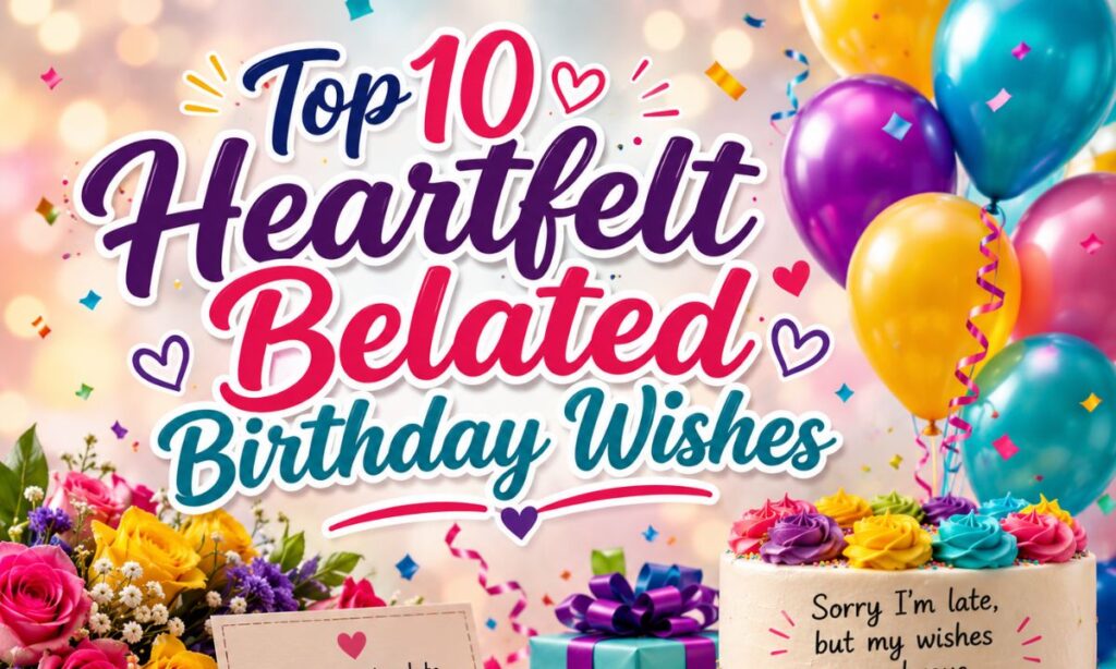 Top10  Heartfelt Belated Birthday Wishes
