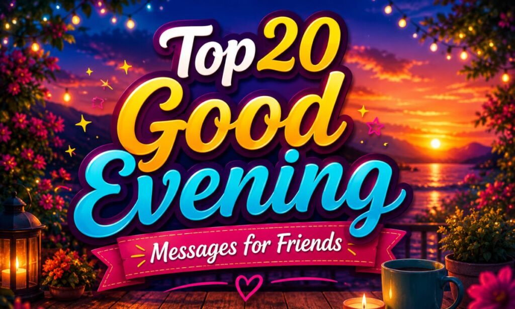 Top20 Good Evening Messages for Friends