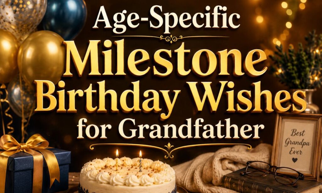 Age-Specific Milestone Birthday Wishes for Grandfather