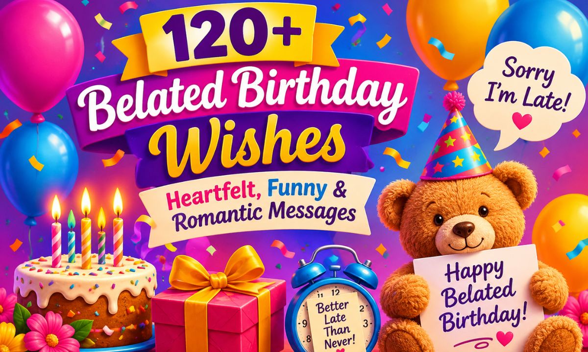 Belated Birthday Wishes: Heartfelt, Funny & Romantic Messages